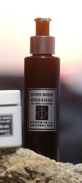 creme apaisante et lotion apres rasage gamme homme scentseas