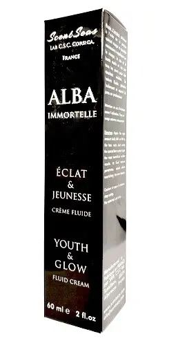 alba creme immortelle boite crème de soin à l'immortelle donnant éclat et jeunesse